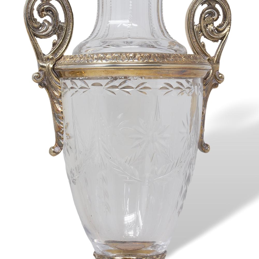 French Silver Plate Glass Vases For Sale 6
