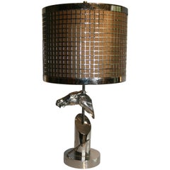 Vintage French Silver Plate Horse Lamp