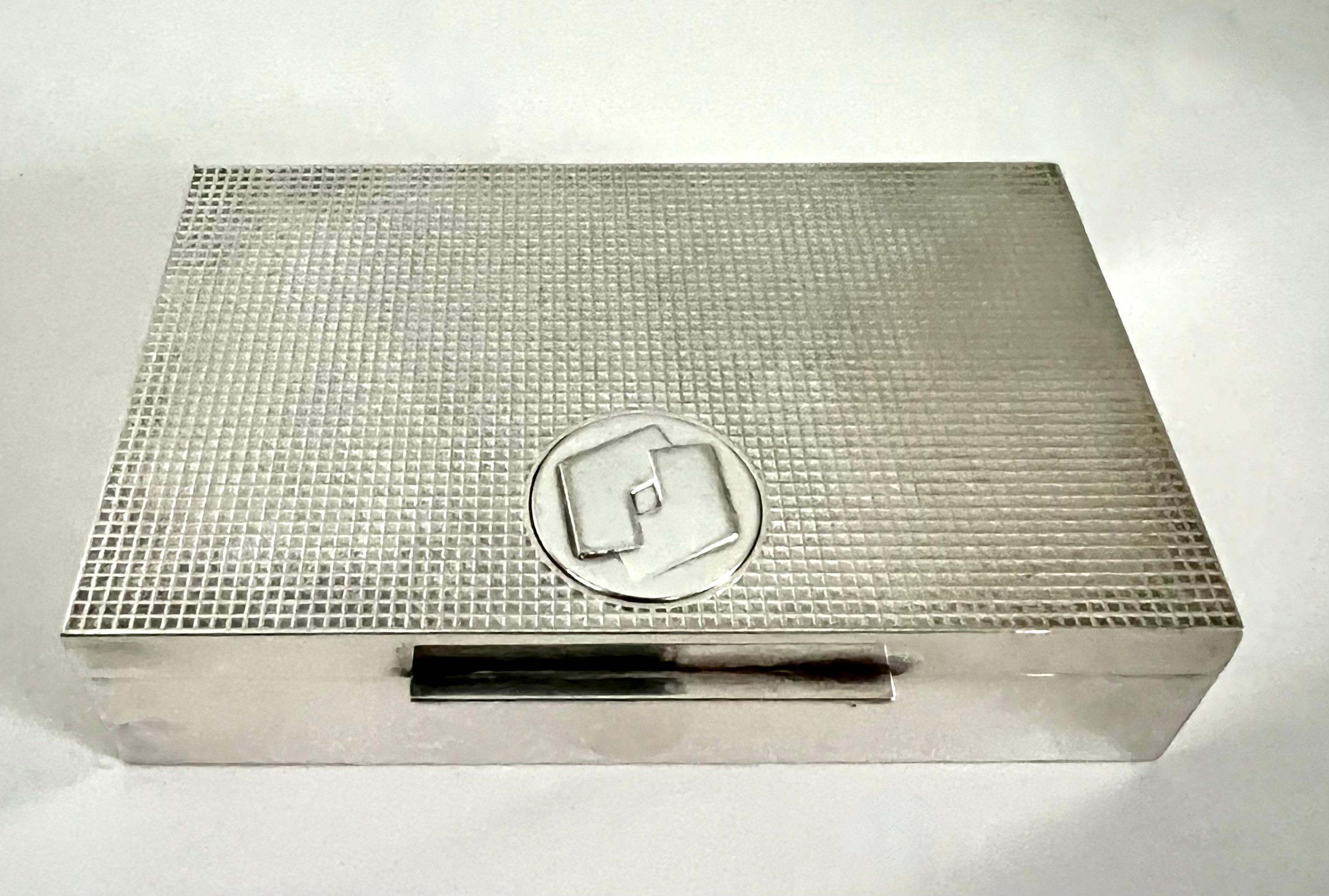 French Silver Plate Lined Deco Box For Sale 2