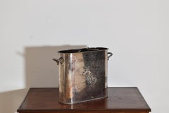 French Silver Plate Two-Bottle Handled Wine Cooler, 1st quarter 20th century