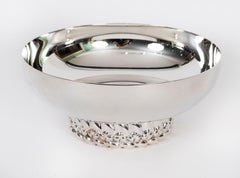 French Silver Plated Babylone Bowl by Christofle 21st Century