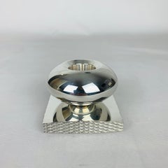 French silver plated candle holder, bronze, 1970's
