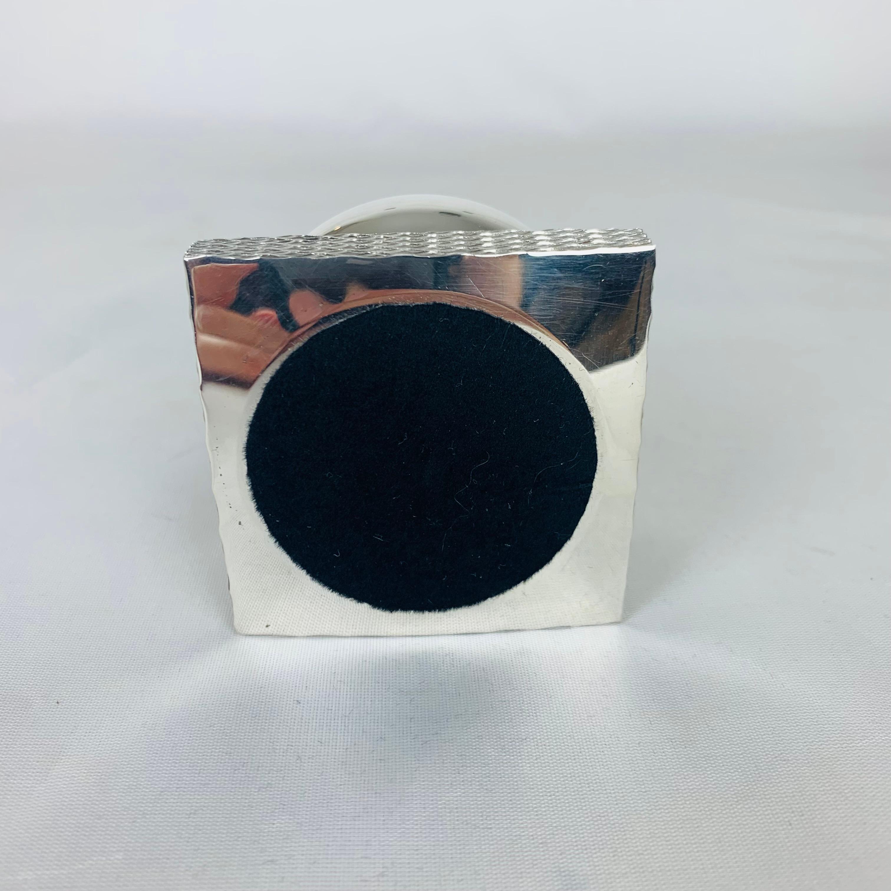 Portacandele francese placcato argento, bronzo, anni '70 in vendita 1