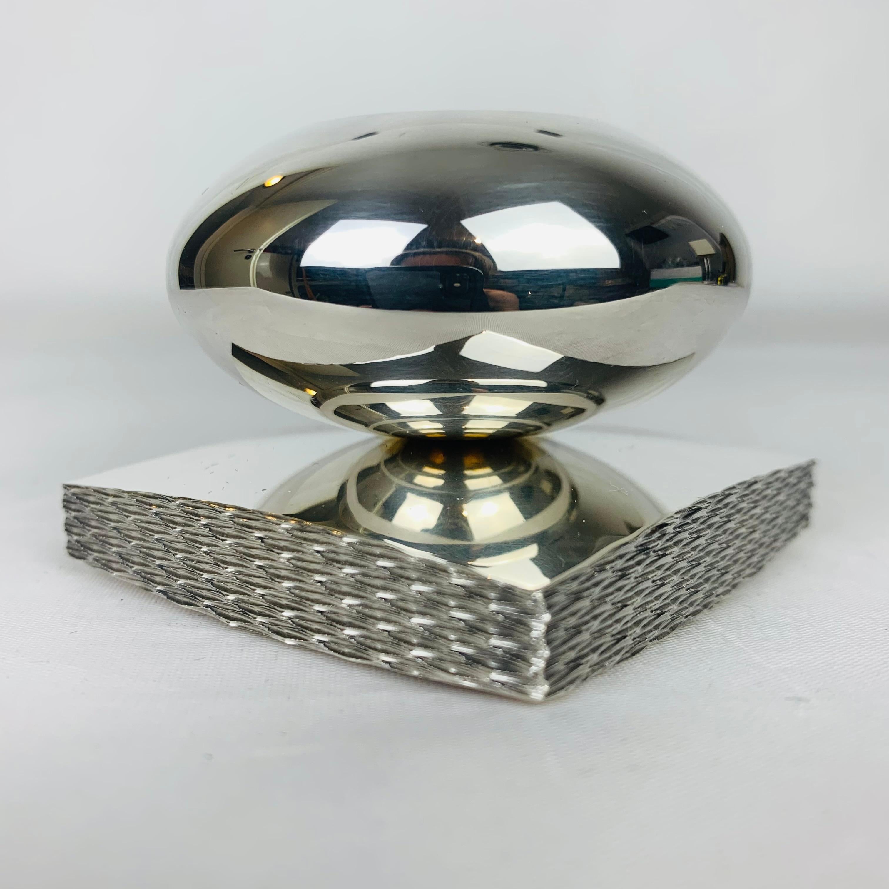 Portacandele francese placcato argento, bronzo, anni '70 in vendita 2