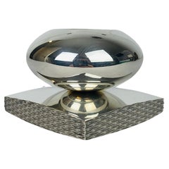 French silver plated candle holder, bronze, 1970's