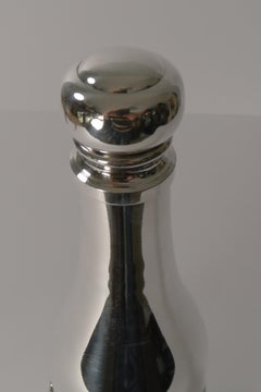 French Silver Plated Champagne Bottle Cocktail Shaker