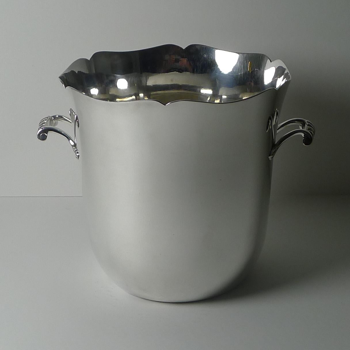 French Silver Plated Champagne Bucket / Wine Cooler by Ercuis, Paris 5