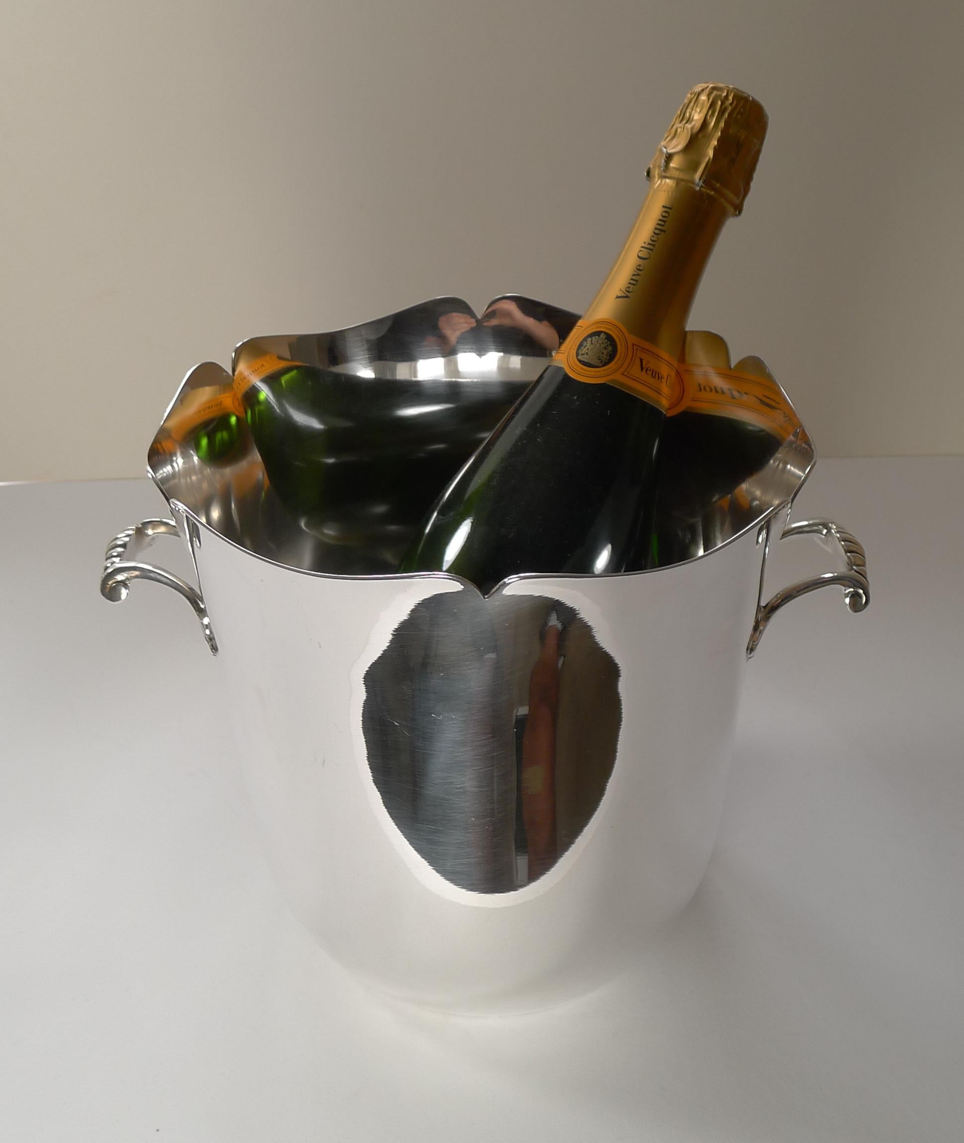French Silver Plated Champagne Bucket / Wine Cooler by Ercuis, Paris 5