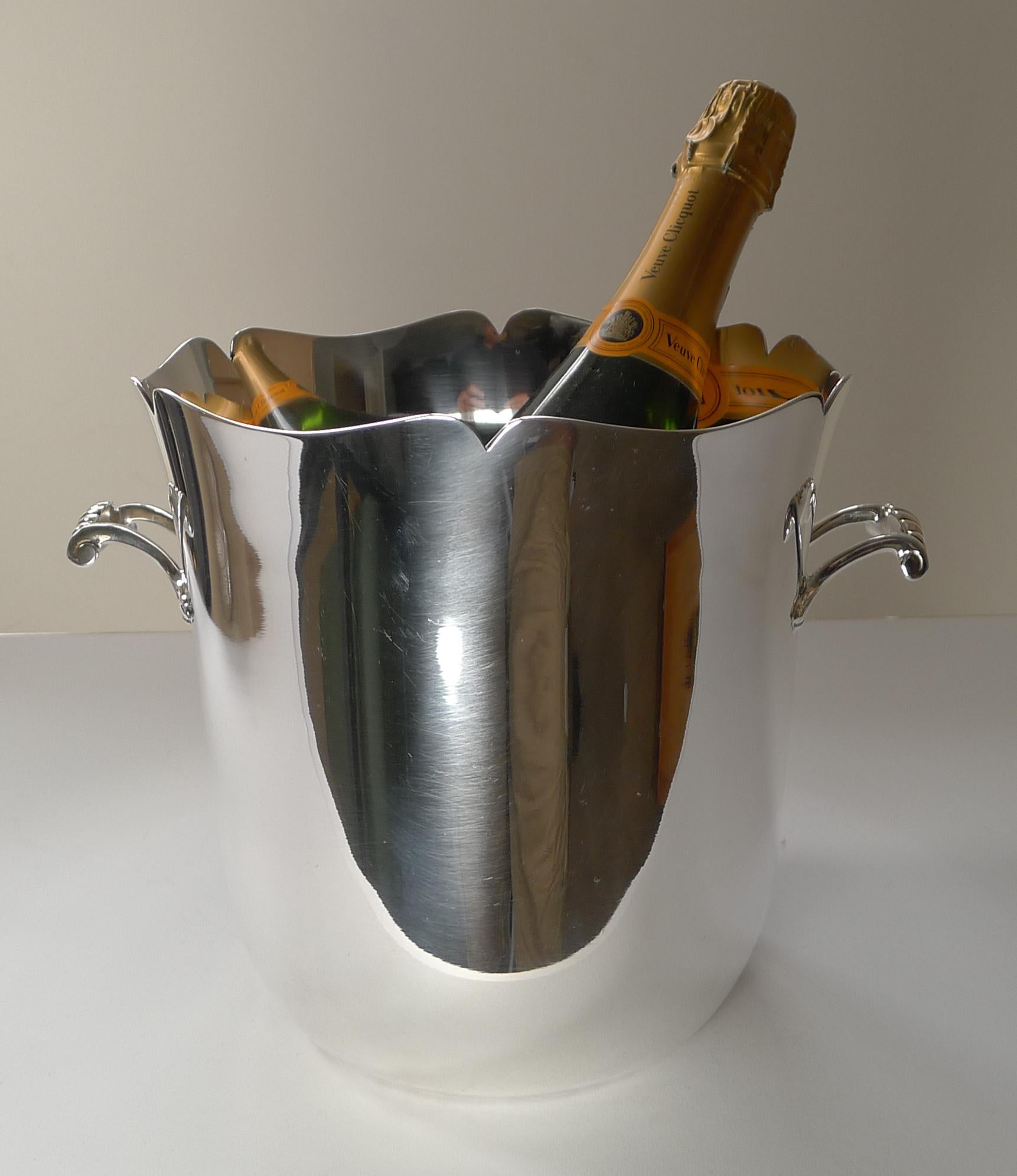 French Silver Plated Champagne Bucket / Wine Cooler by Ercuis, Paris 6