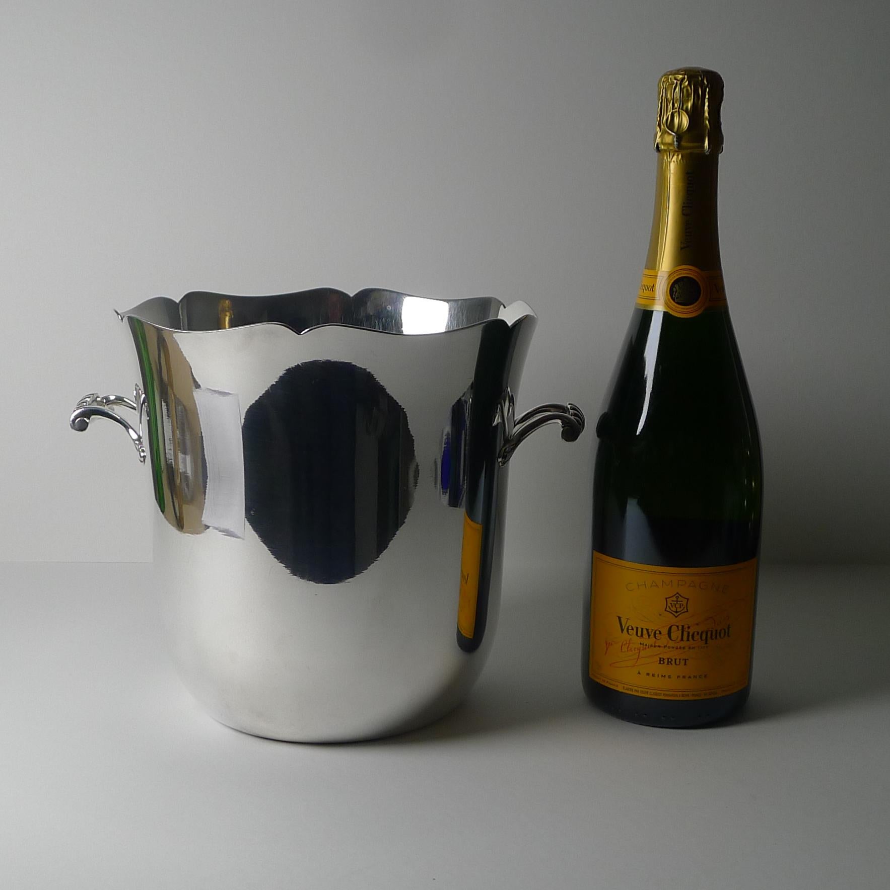 French Silver Plated Champagne Bucket / Wine Cooler by Ercuis, Paris 3