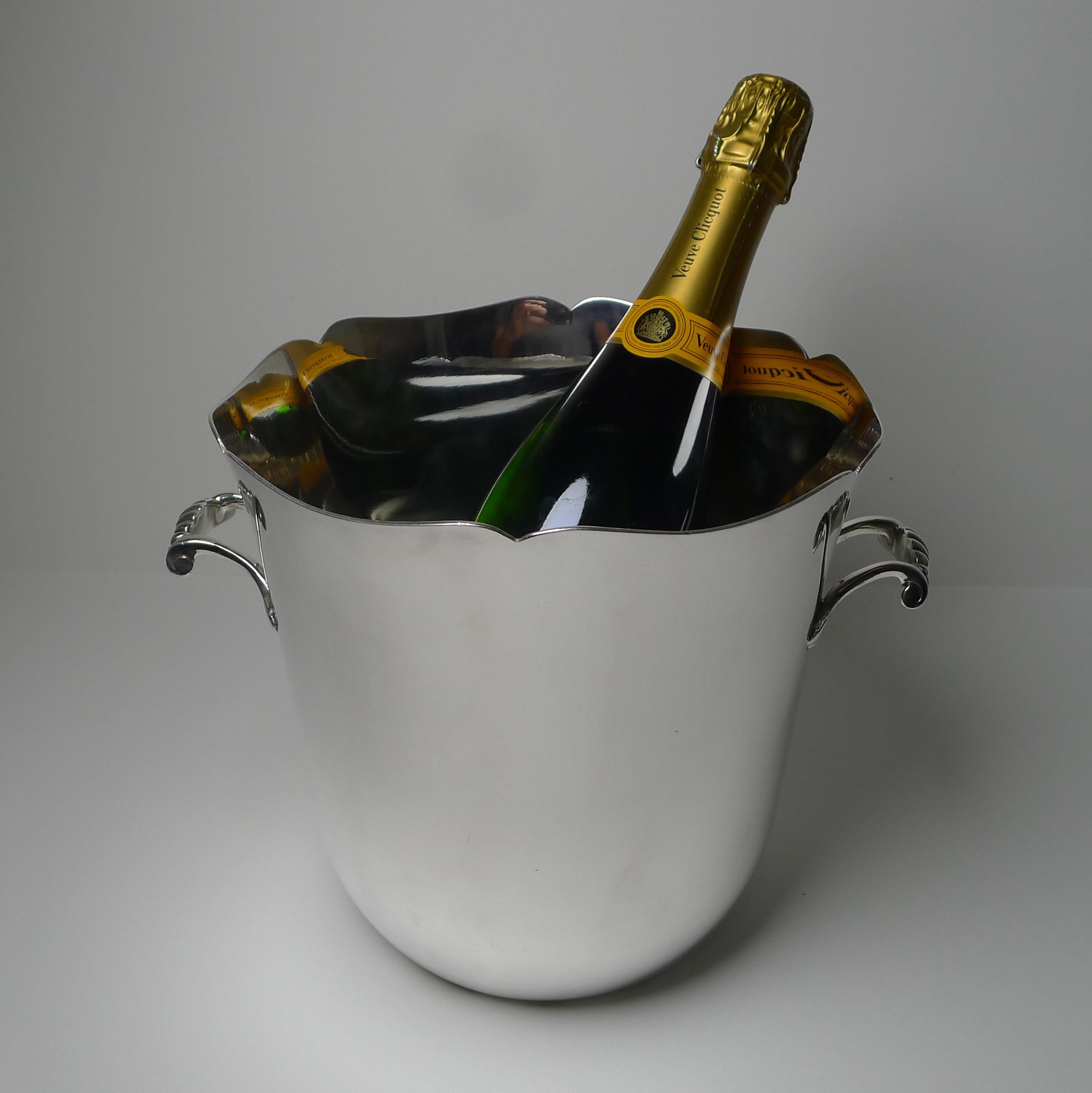 French Silver Plated Champagne Bucket / Wine Cooler by Ercuis, Paris 4