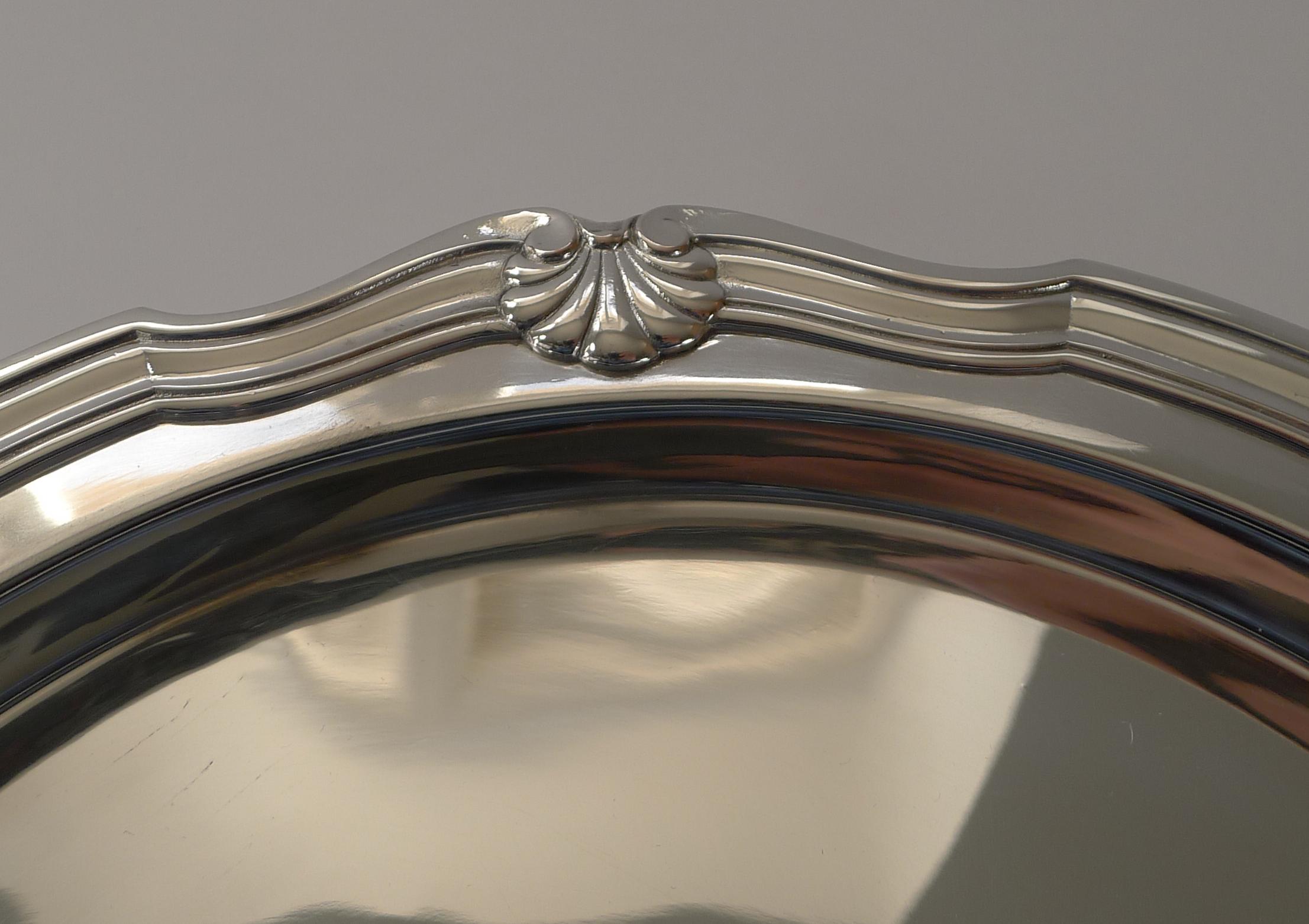 French Silver Plated Cocktail or Serving Tray by Victor Saglier, Paris For Sale 1