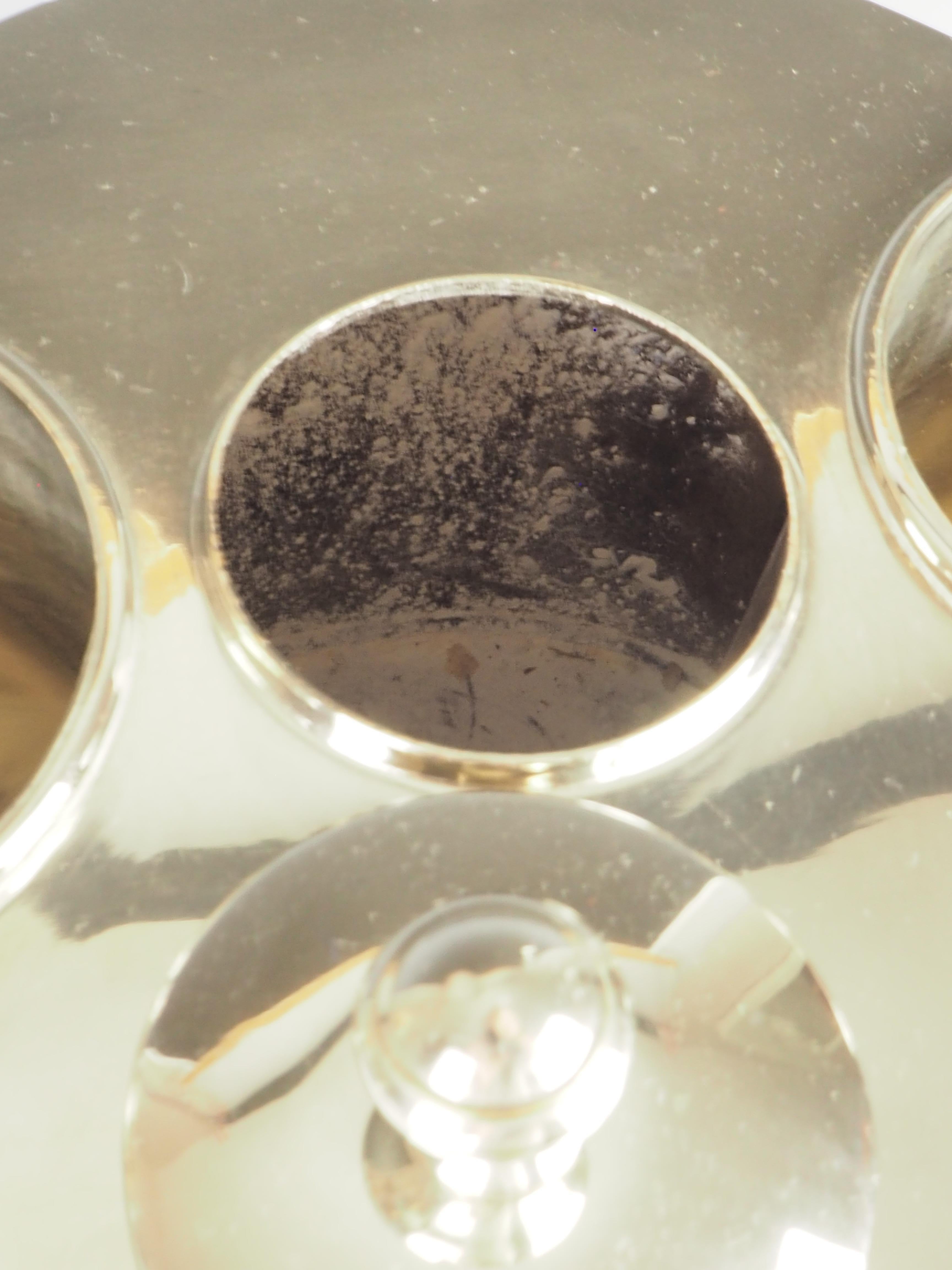 Cubitera enfriadora de vino doble bañada en plata francesa en venta 5