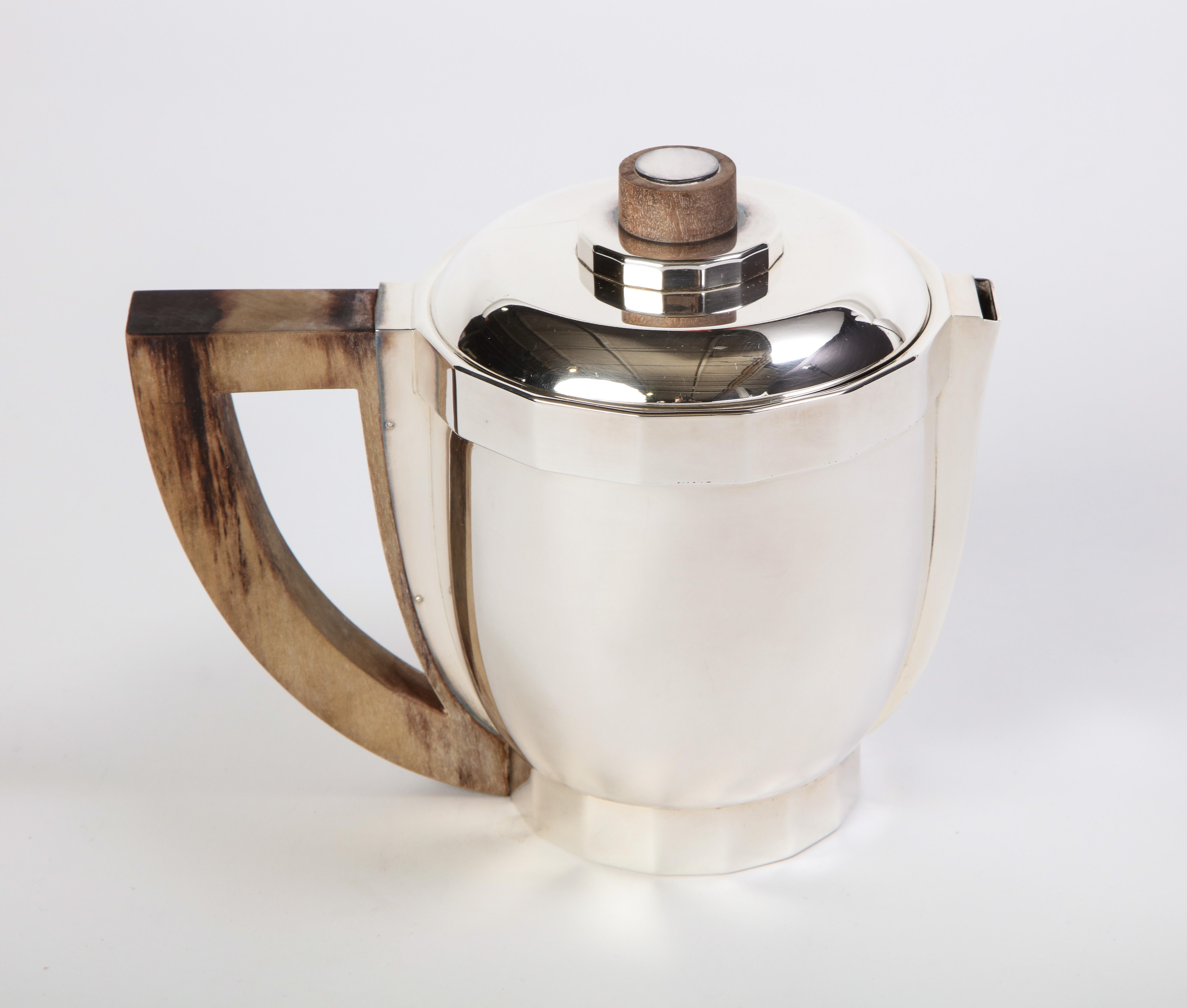 French Silver-Plated Four-Piece Puiforcat Tea and Coffee Service, circa 1990 For Sale 7