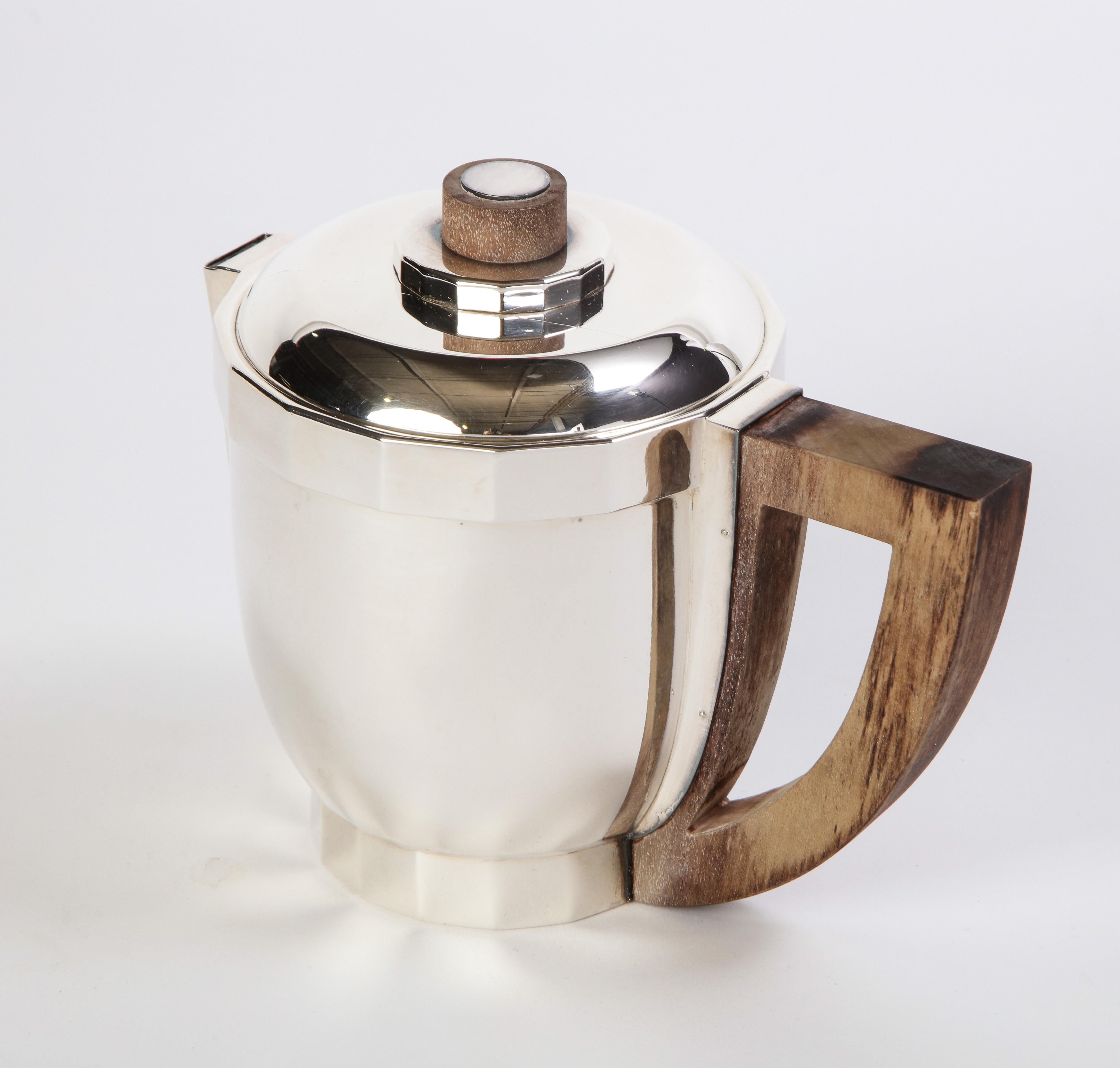 French Silver-Plated Four-Piece Puiforcat Tea and Coffee Service, circa 1990 For Sale 8
