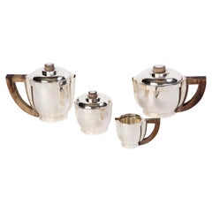 French Silver-Plated Four-Piece Puiforcat Tea and Coffee Service, circa 1990