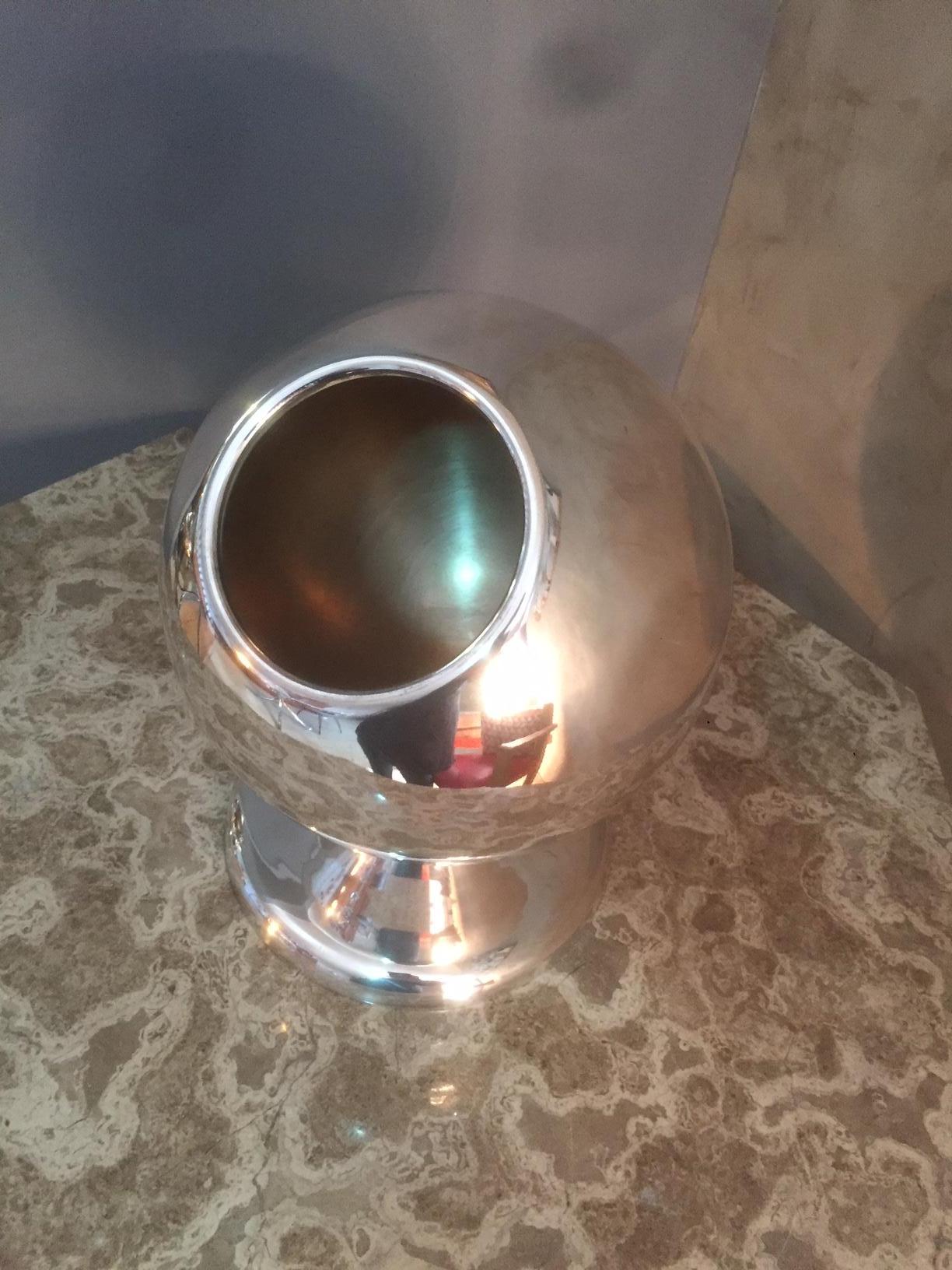 Gilt French Silver Plated Ice Bucket, 1970s