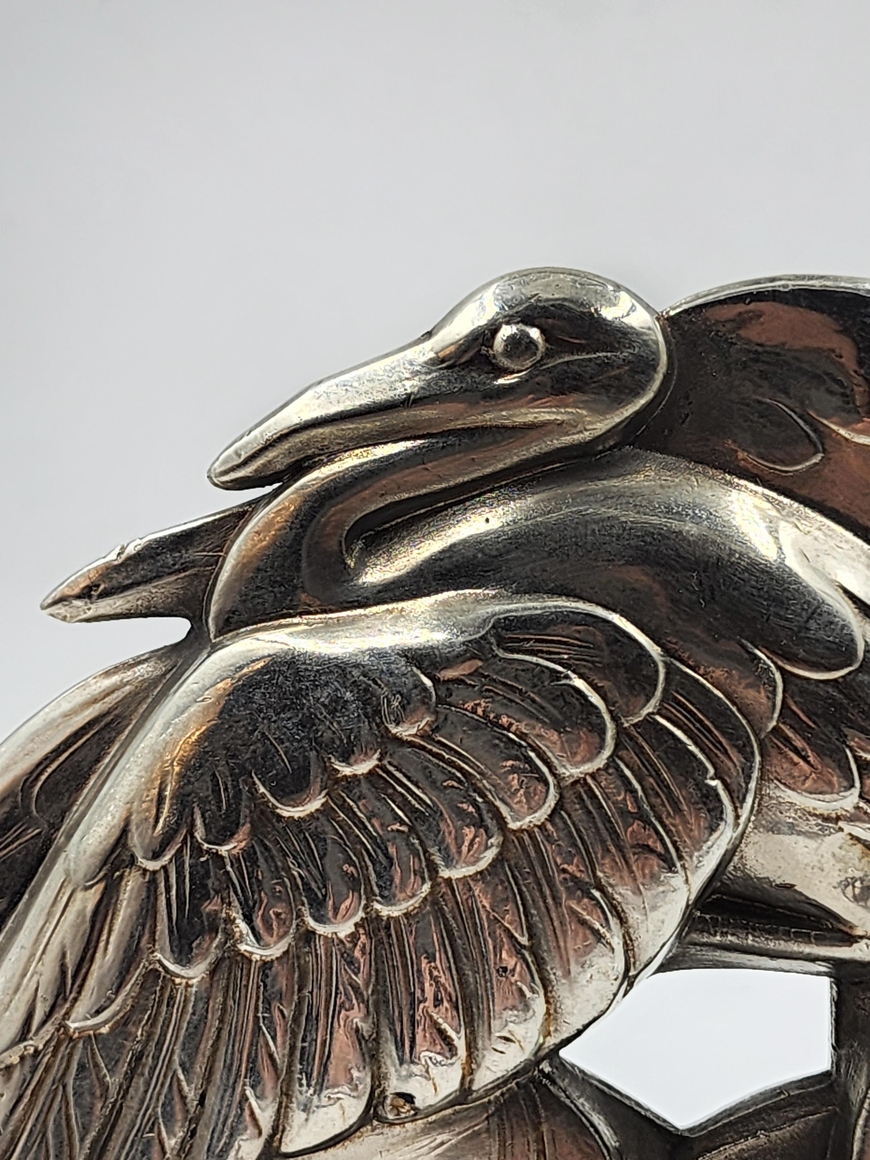 French silver-plated metal figure 