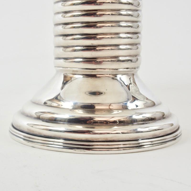 Mid-20th Century French Silver Plated Pedestal Dish Art Deco Centerpiece, 1930s