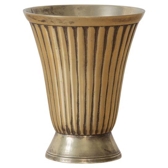 Vaso francese a coste in argento