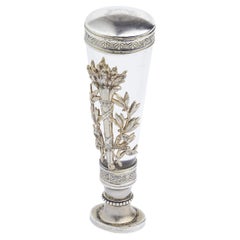French Silver & Rock Crystal Desk Seal by Maria Remy
