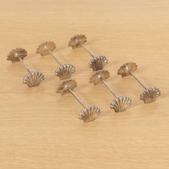 French Silver Shell Knife Rest, Set of 6