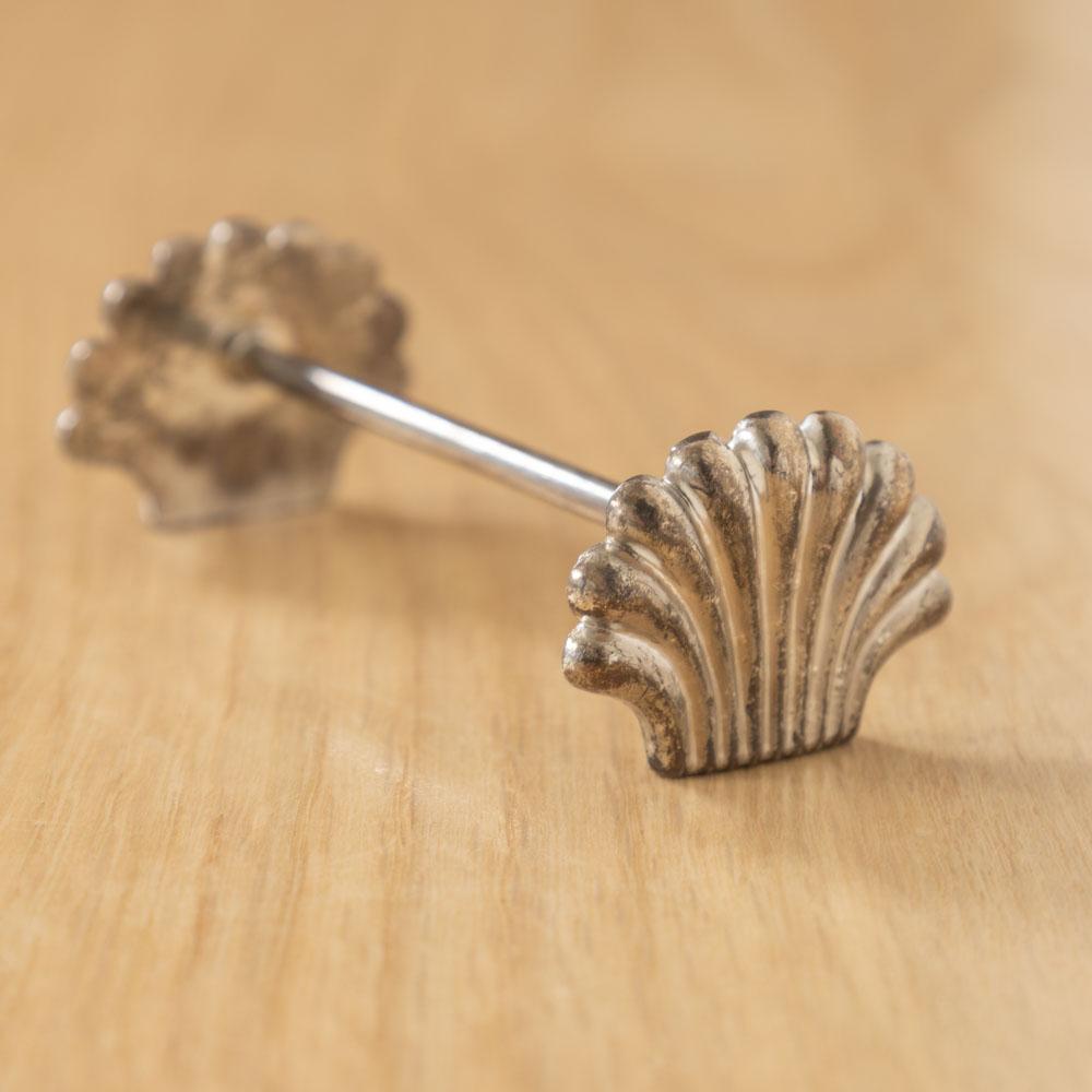 French Silver Shell Knife Rest, Set of 6 For Sale 2