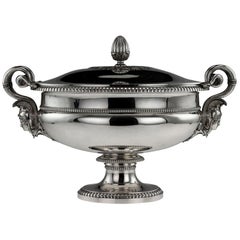 Antique French Silver Soup Tureen, Jean-Charles Cahier, Paris, circa 1820