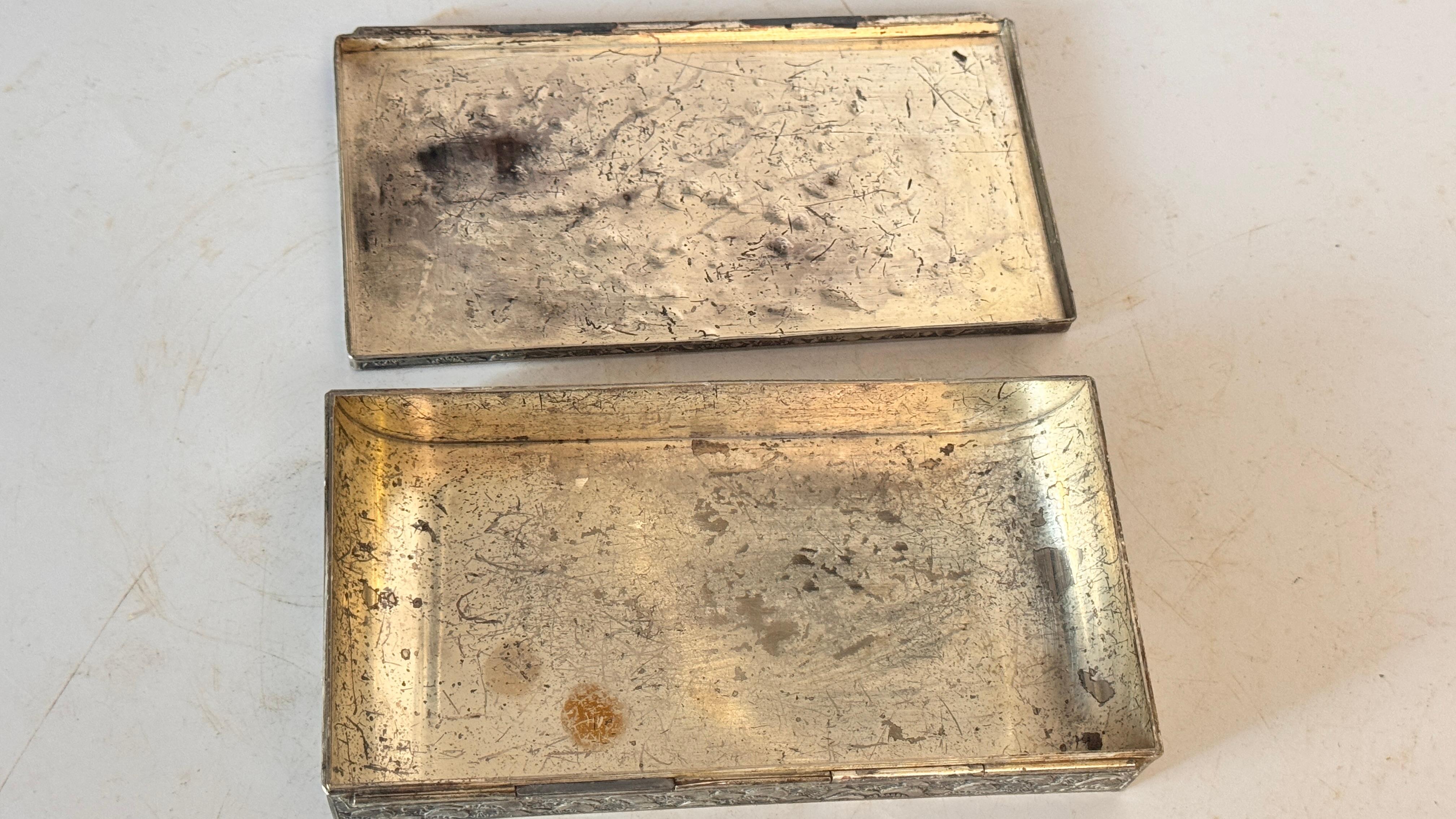 French Silver-Tone Metal Jewelry Box – Rectangular with Sparkling Facets – 1970s For Sale 6
