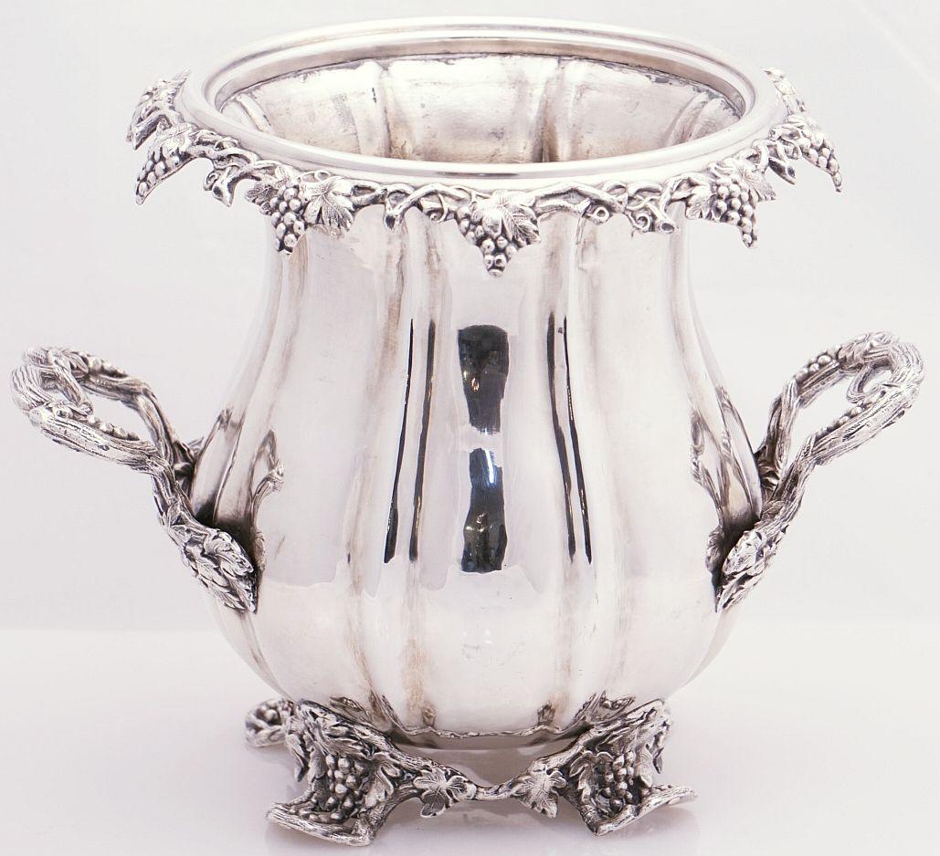 French Silver Wine Coolers with Grape Motif 'Priced Individually' 10