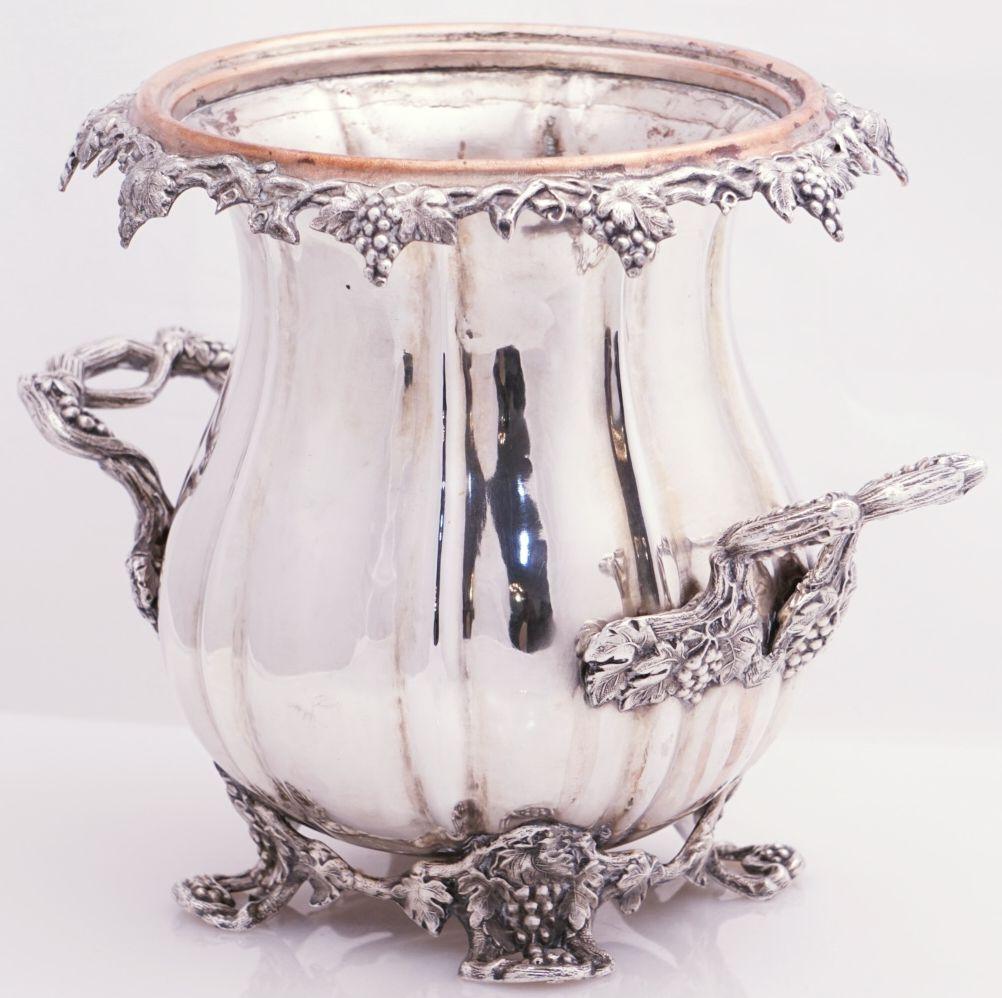 Rococo French Silver Wine Coolers with Grape Motif 'Priced Individually'