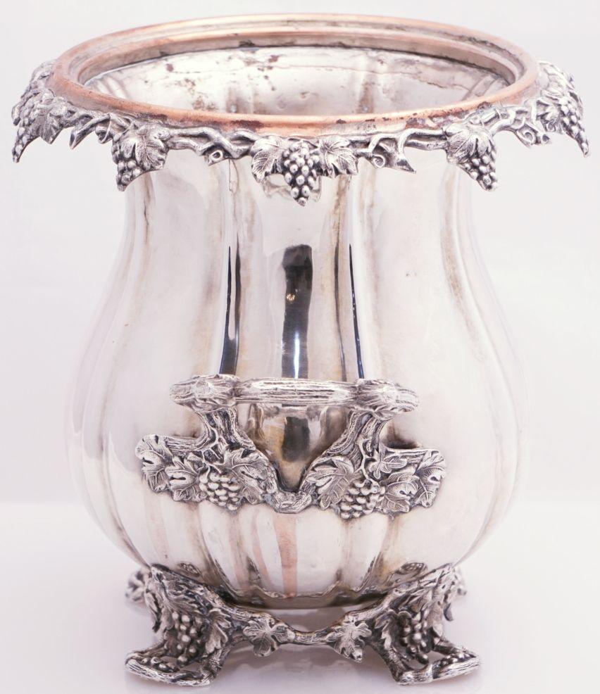 19th Century French Silver Wine Coolers with Grape Motif 'Priced Individually'