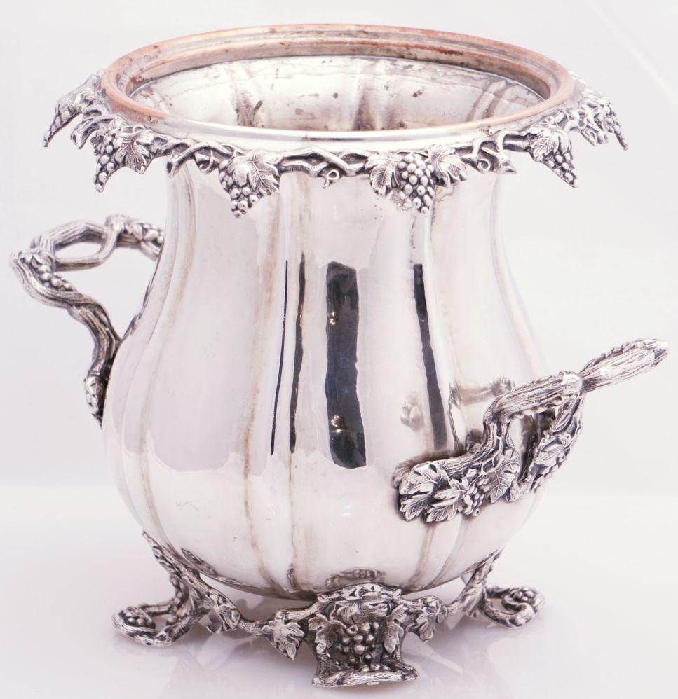 French Silver Wine Coolers with Grape Motif 'Priced Individually' 2