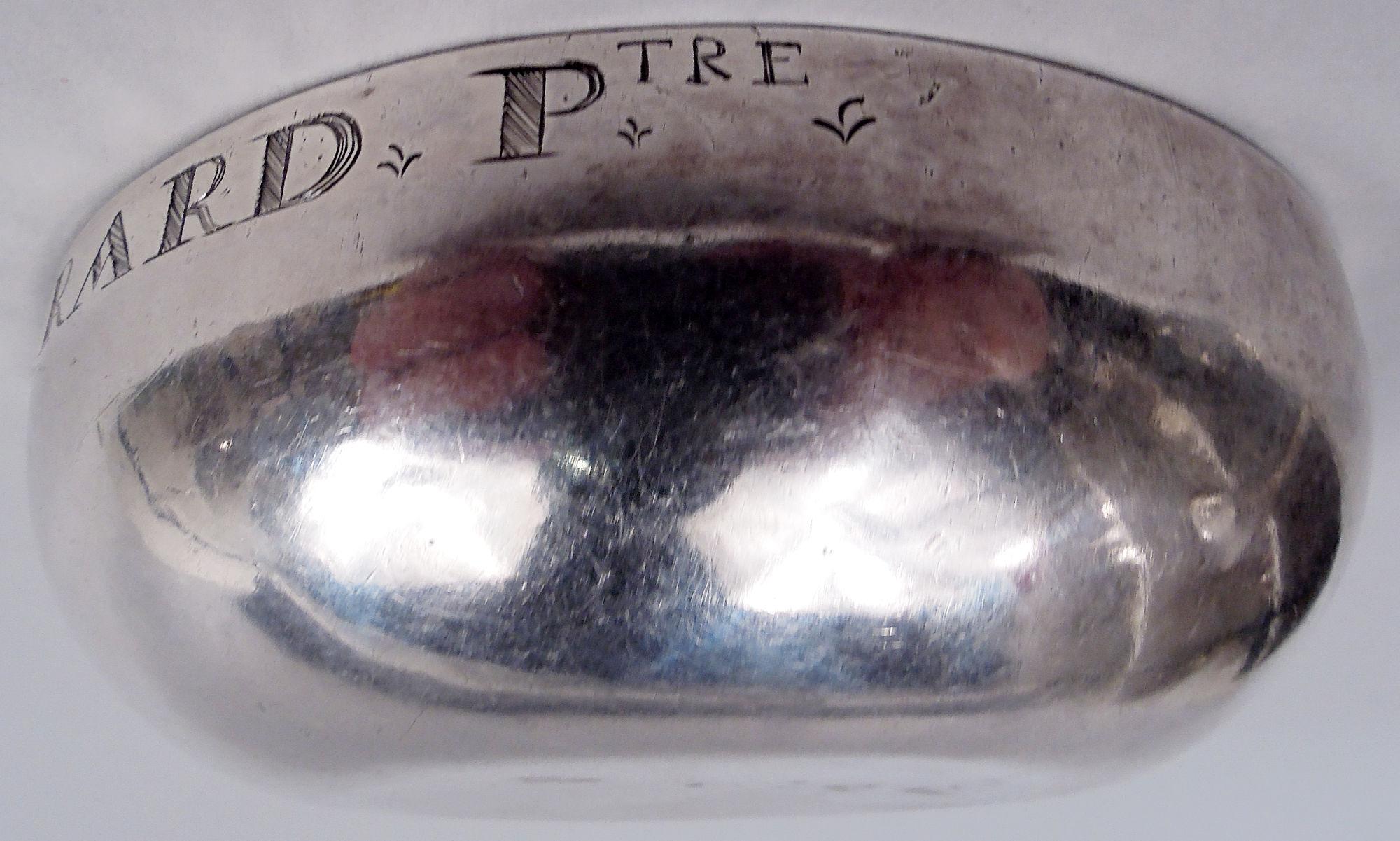 18th Century and Earlier French Silver Wine Taster Formerly Property of Ancien Regime Priest For Sale