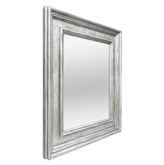 French Silver Wood Mirror, Frame Inspiration "Braque" by Pascal & Annie