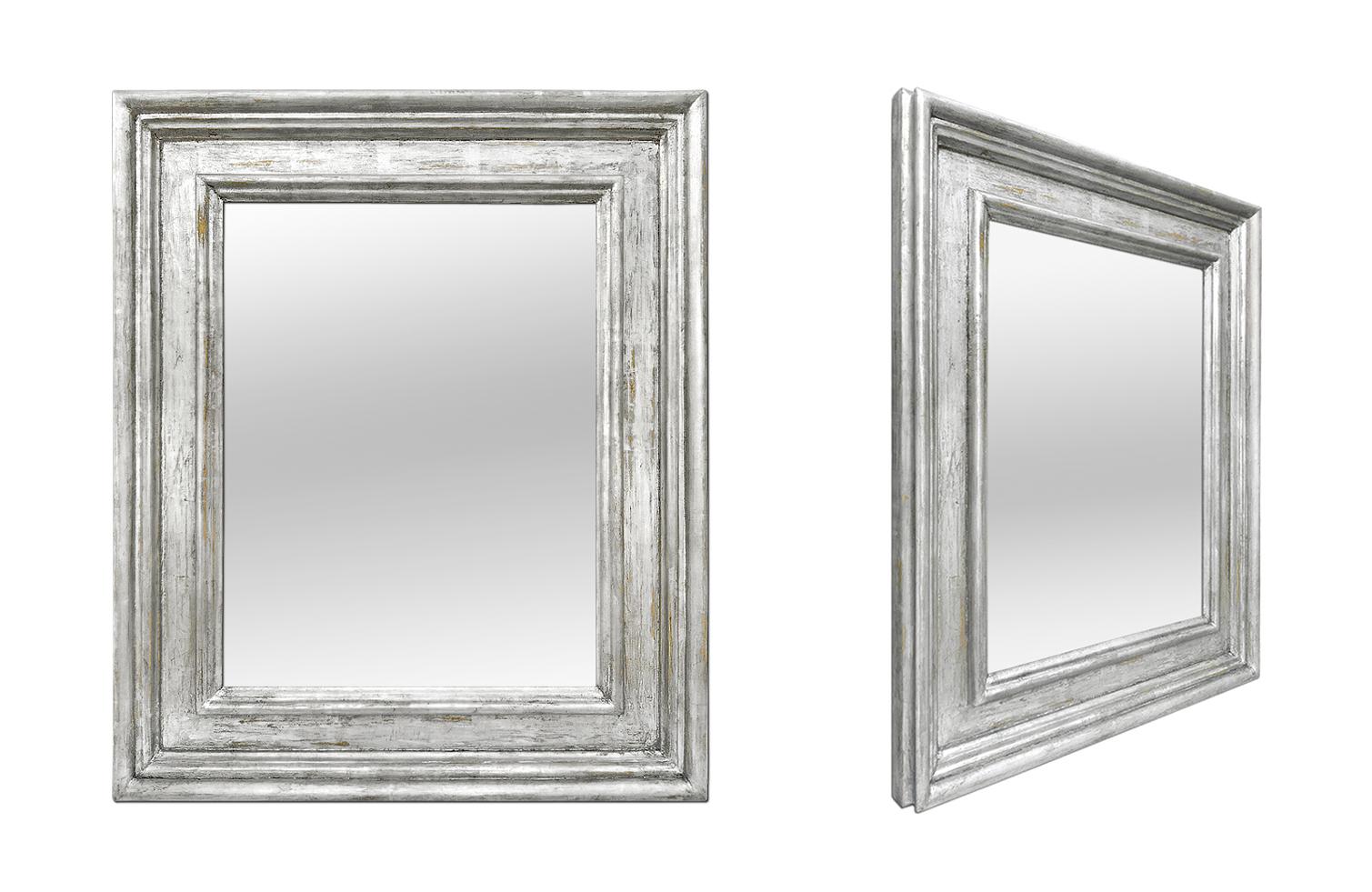 Silvered French Silver Wood Mirror, Frame Inspiration 