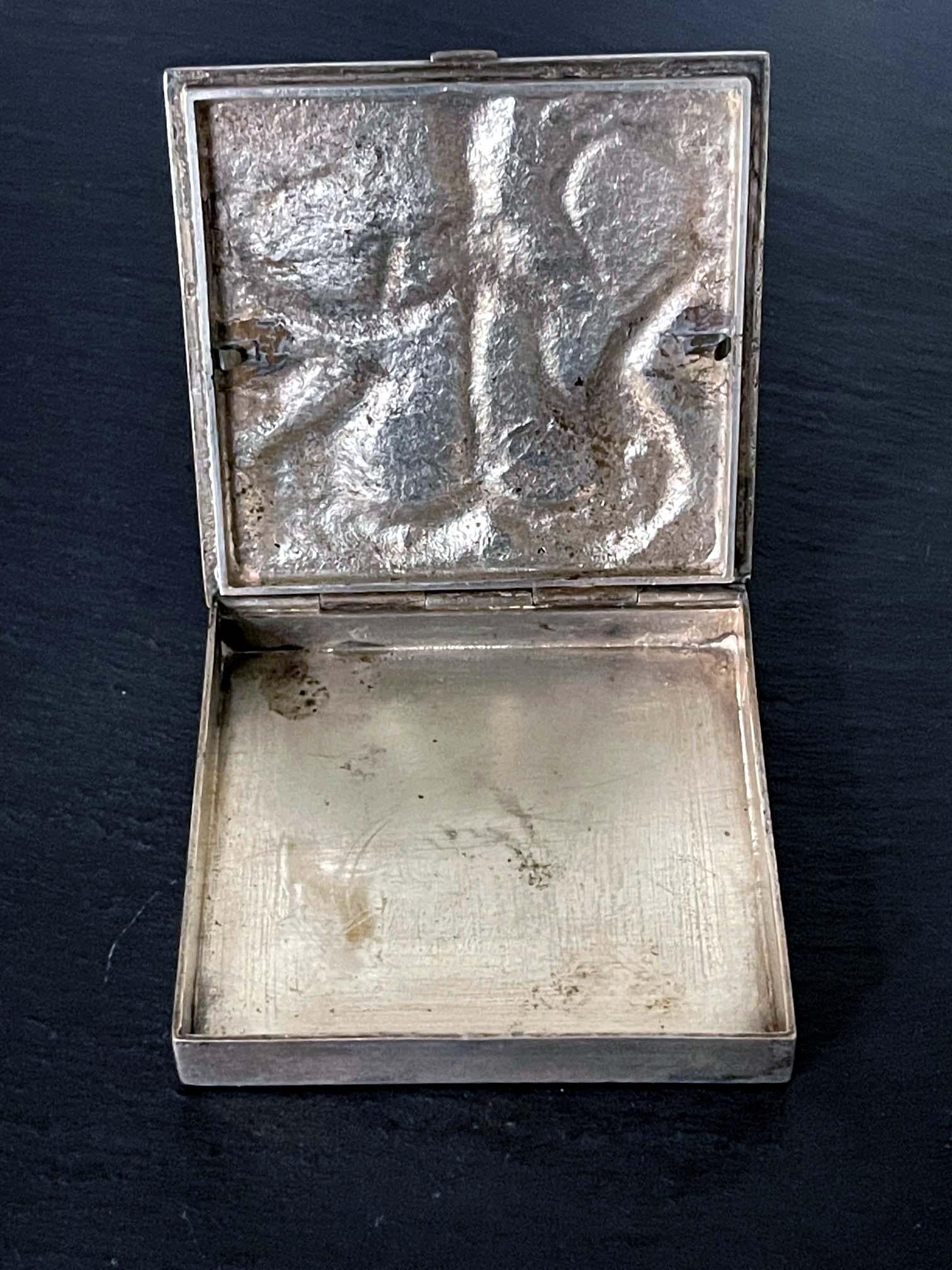 Bronze Boîte Line Vautrin française en bronze argenté en vente