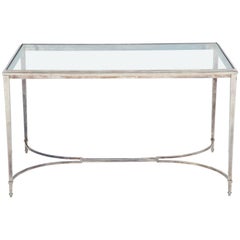 French Silvered Bronze Table