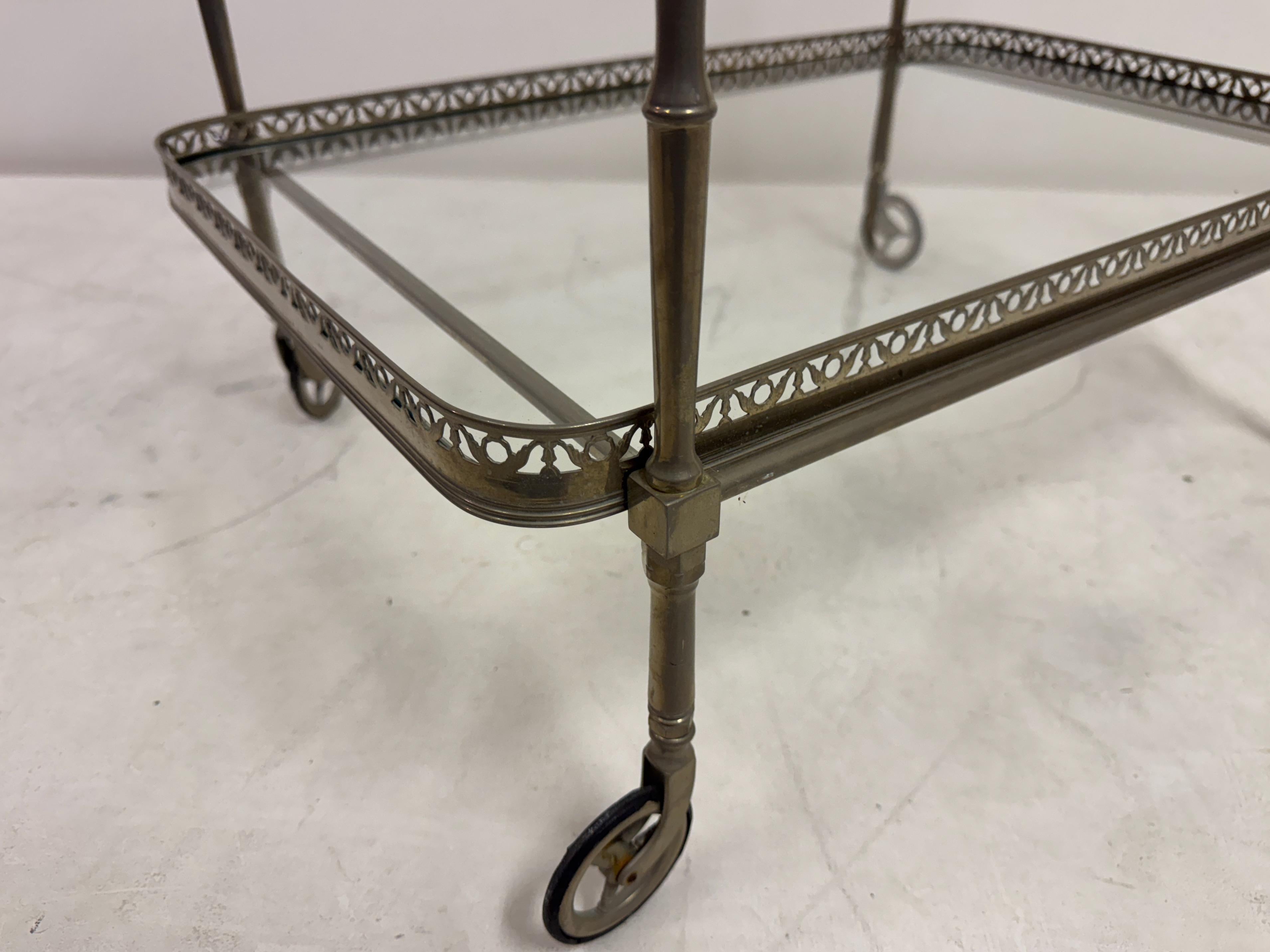 French Silvered Drinks Trolley, 1960s For Sale 1