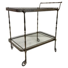 French Silvered Drinks Trolley, 1960s