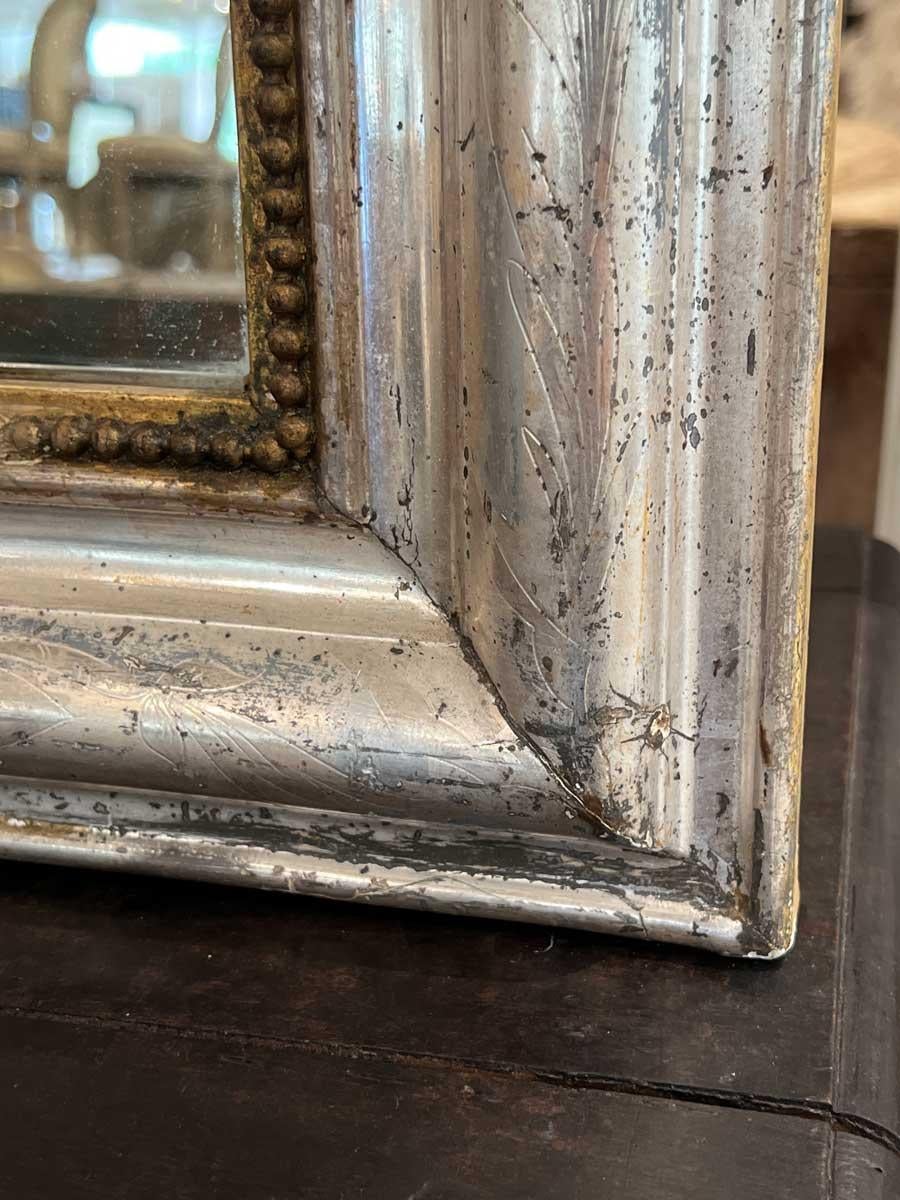 Francese Specchio francese a foglia d'argento Louis Philippe in vendita