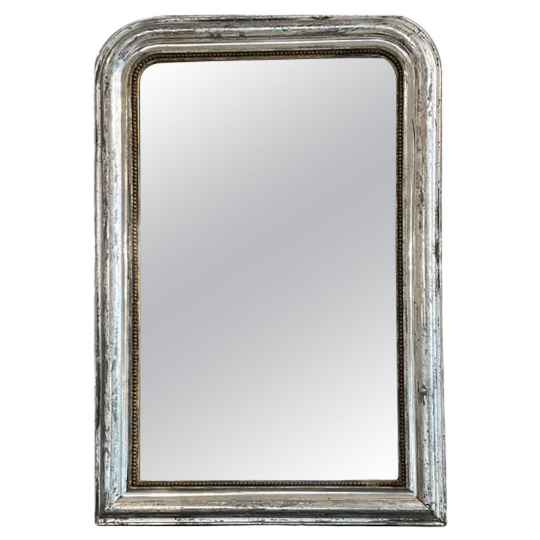 French Silverleaf Louis Philippe Mirror