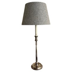 French silverplate table lamp