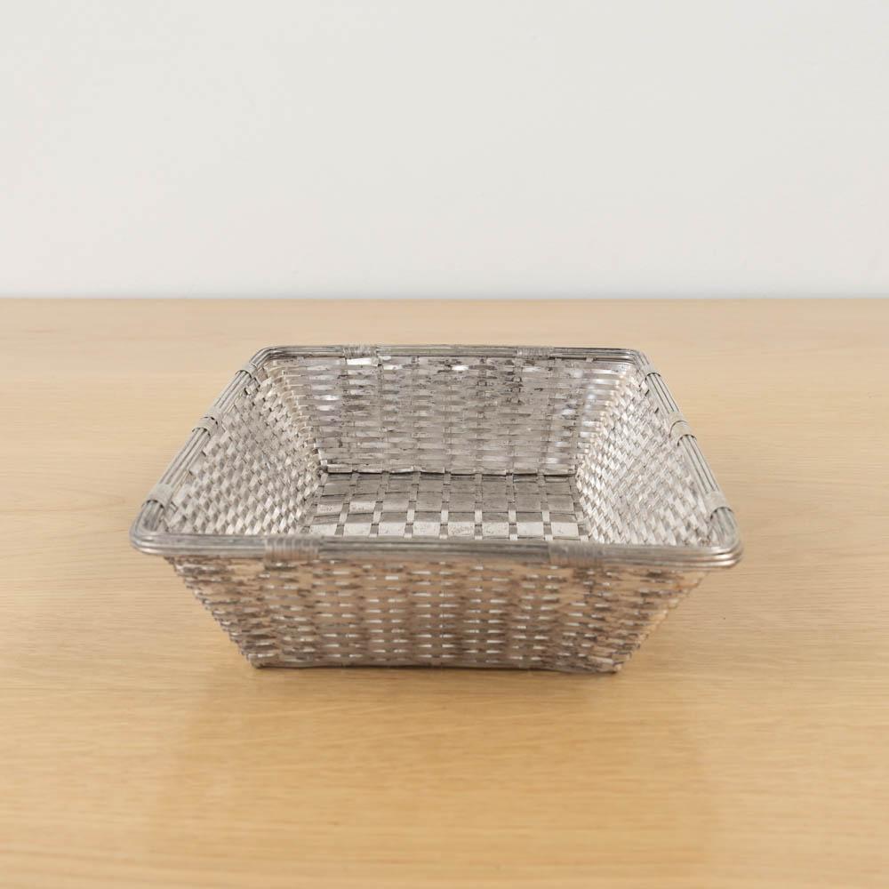 French Silverplate Woven Basket, Christofle Gallia For Sale 1