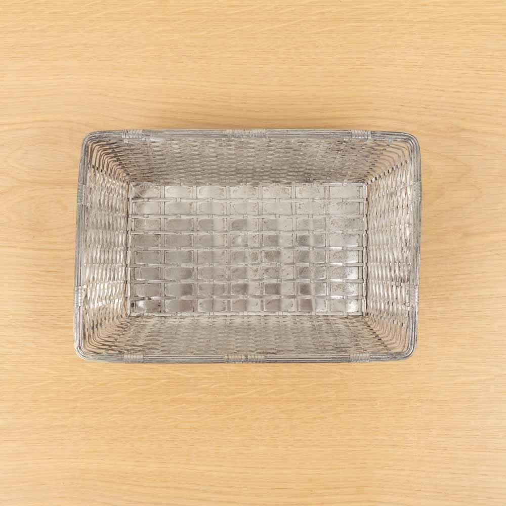 French Silverplate Woven Basket, Christofle Gallia For Sale 3