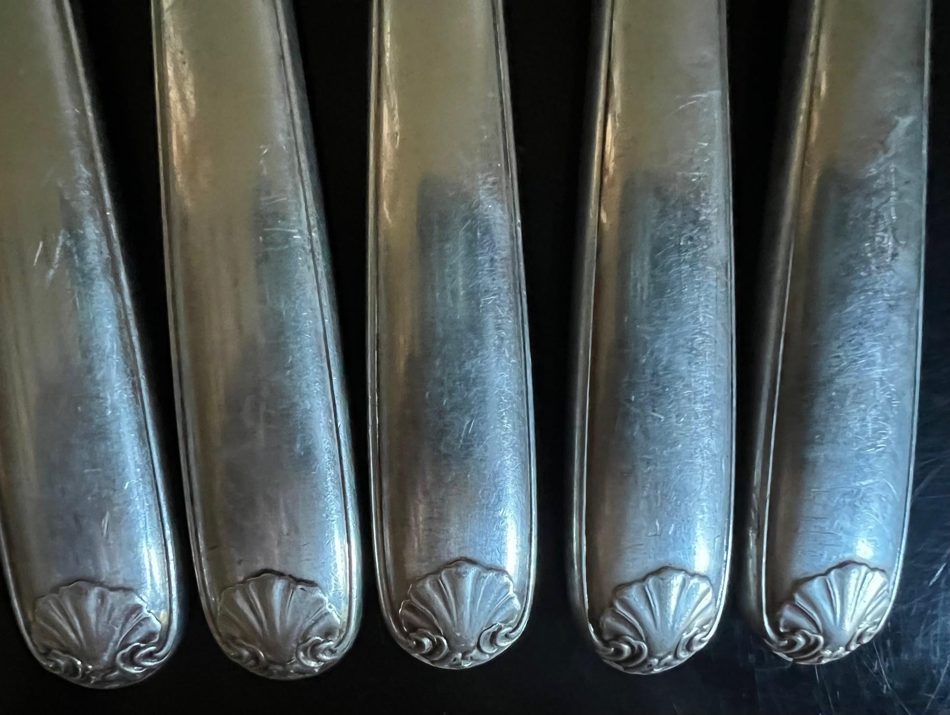 French Silverplated Knives by Christofle -Set of 5 2