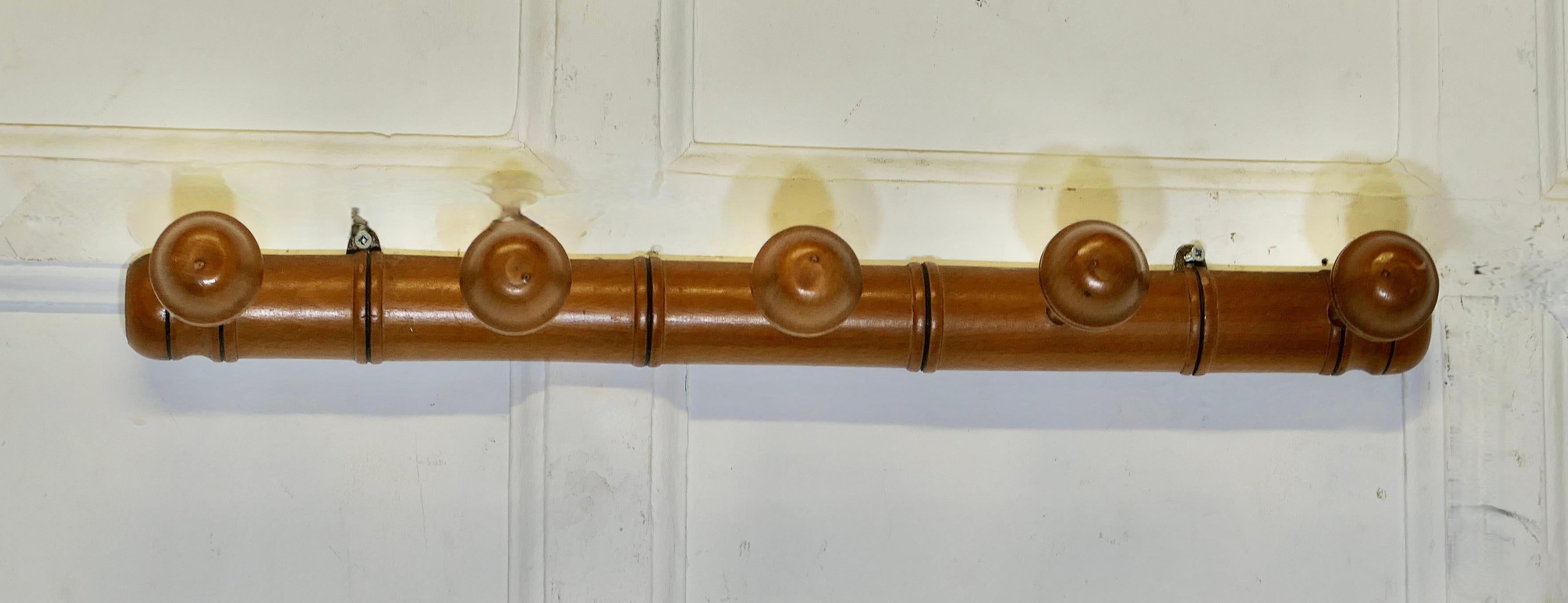 19th Century French Simulated Bamboo Hat and Coat Wall Rack  A Very attractive Coat Rac