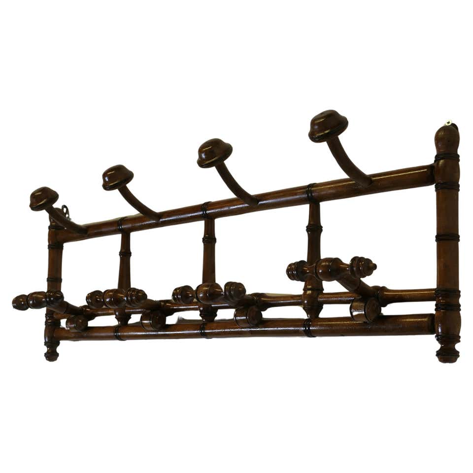 Hat Rack Stick Victorian Stick and Ball Fretwork Hat and Coat Rack, Wall Mounted at ...
