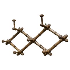 Antique French Simulated Bamboo Hat and Coat Wall Rack  A Very attractive Coat Rack