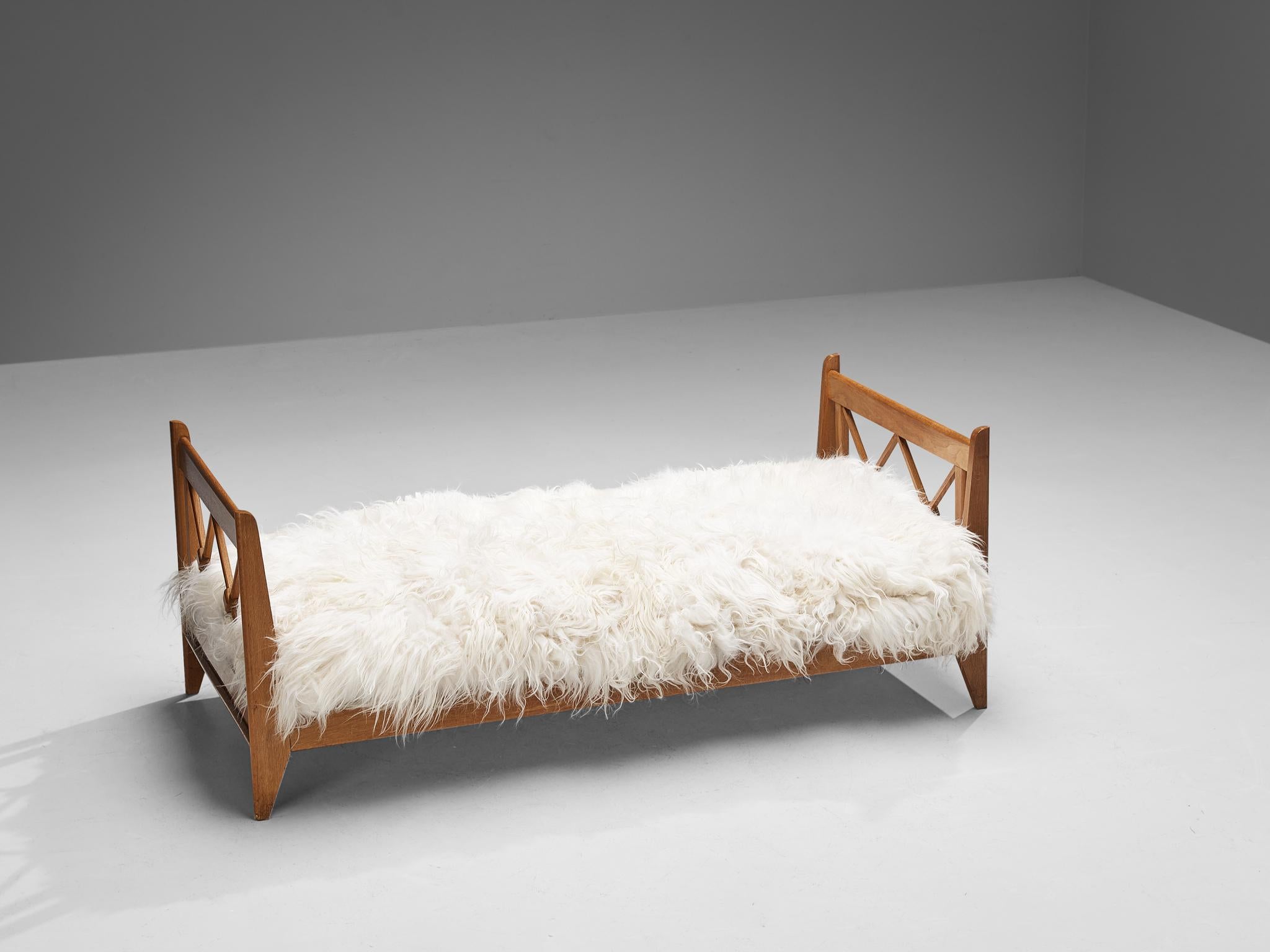 single oak bed frame